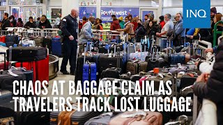 Chaos at baggage claim as travelers track lost luggage