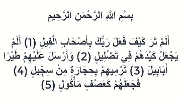105سورة الفيل عبد المحسن القاسم