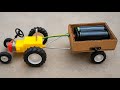 How to Make Mini Tractor at Home | Amazing Toy Tractor Project