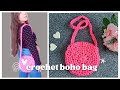 CROCHET EASY ROUND BOHO BAG FOR BEGINNERS | How To Crochet Boho Purse/Bag/Sac/Bolso DIY Tutorial
