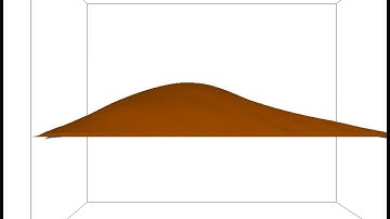 NUMECA OMNIS™/LB - Sloshing liquid under a membrane in a tank at ZERO GRAVITY- front view