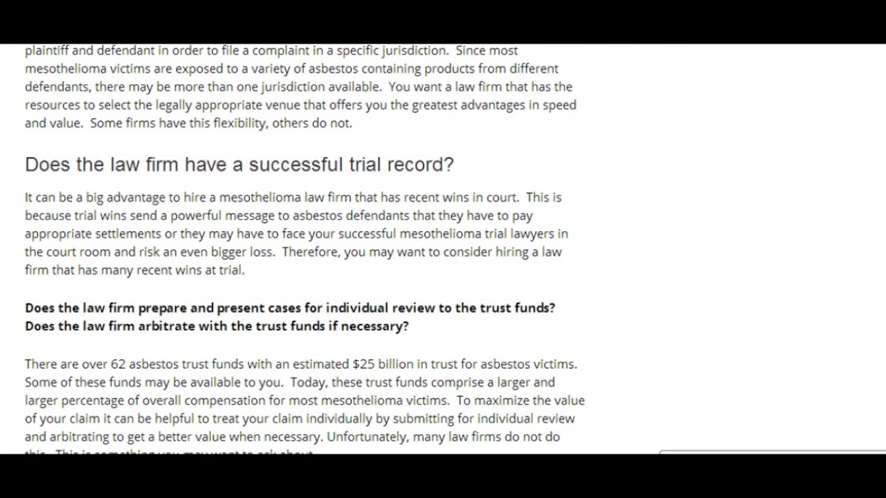 21. Best Mesothelioma Lawyers‎ In USA YouTube