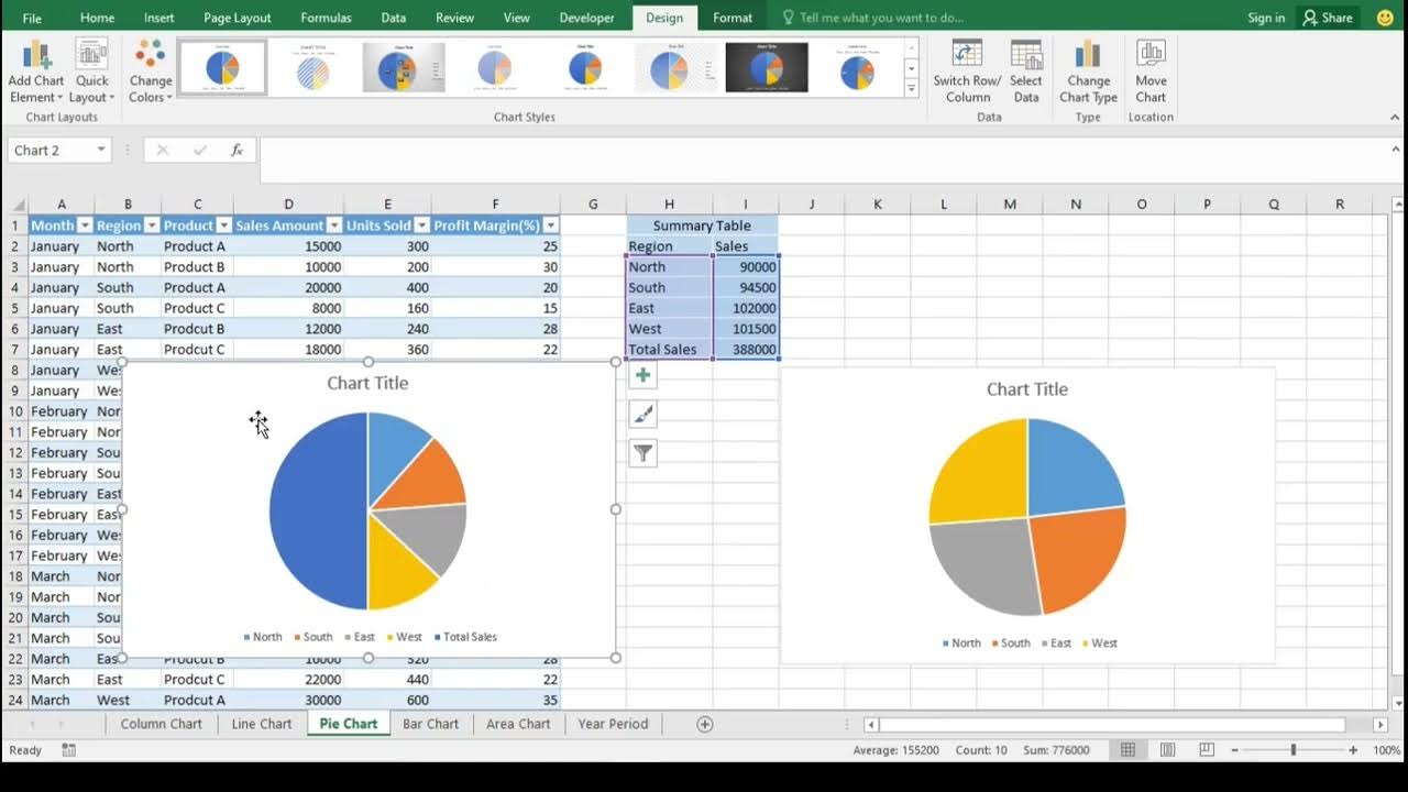 How To Create And Format Excel Charts And Graphs Tutorial - YouTube