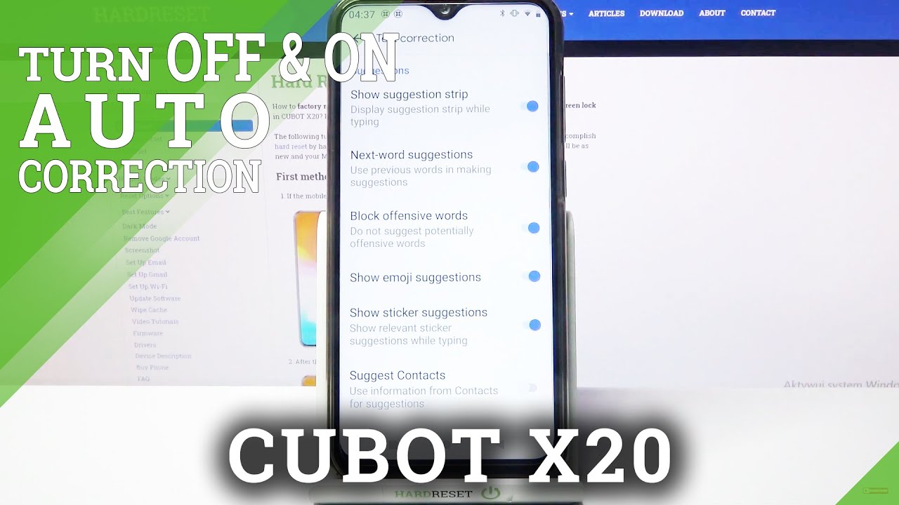 CUBOT X20 and Keyboard Settings – Activate Text Correction Features