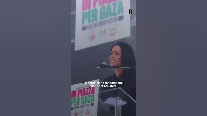 La giornalista Rula Jebreal a Roma in piazza per Gaza