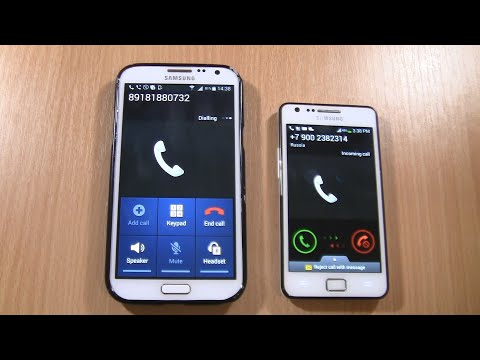 Incoming + Outgoing call at the Same Time Samsung Galaxy Note 2 + Samsung  S2 +