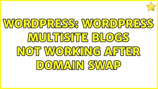 Wordpress: Wordpress Multisite blogs not working after domain swap