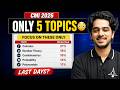 CMI 2026 Strategy 🔥 Only 5 Topics Can Change Your Rank