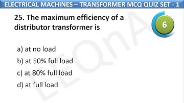 Electrical Machines - Transformer MCQ Quiz set - 1