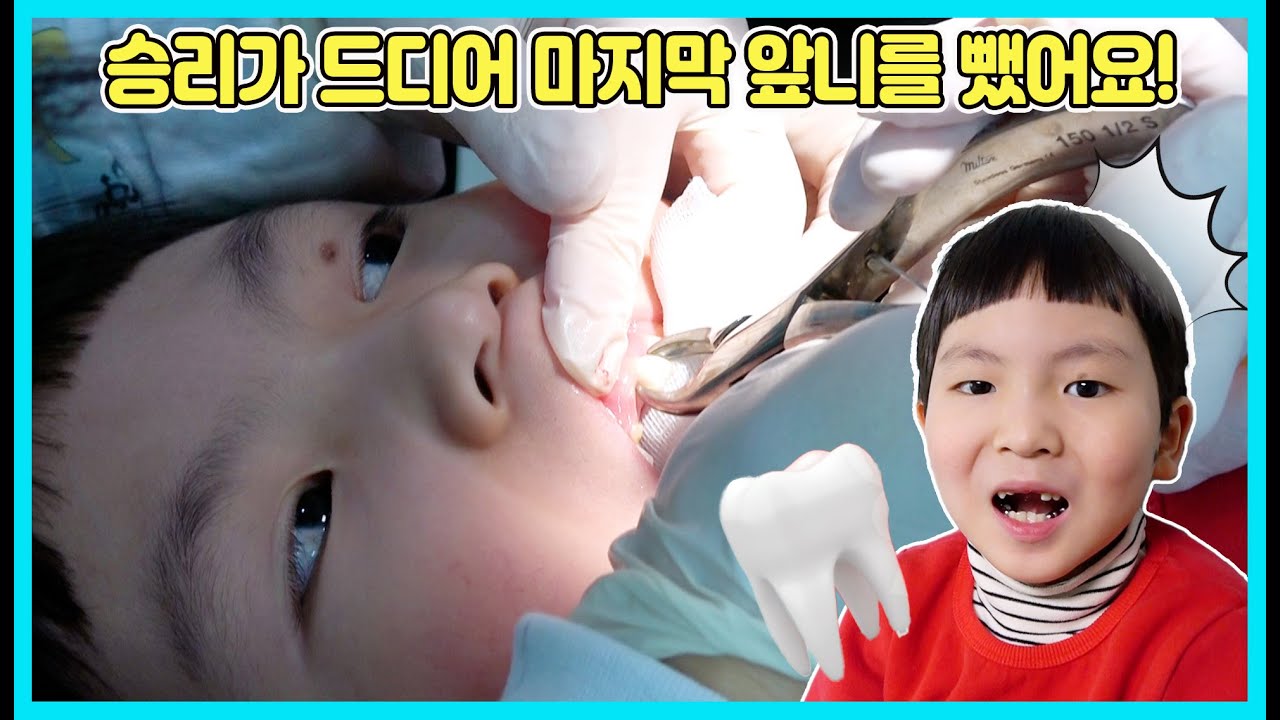 승리가 드디어 마지막 앞니를 뺐어요! 치과에 먼저 가자고 했던 승리는 치과 진료를 잘 받았을까요? [사랑아놀자 LOVE&TORY]