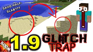 MINECRAFT 1.9 EASY QUICKSAND TRAP::NO REDSTONE!::and SAND HALF-SLABS?!