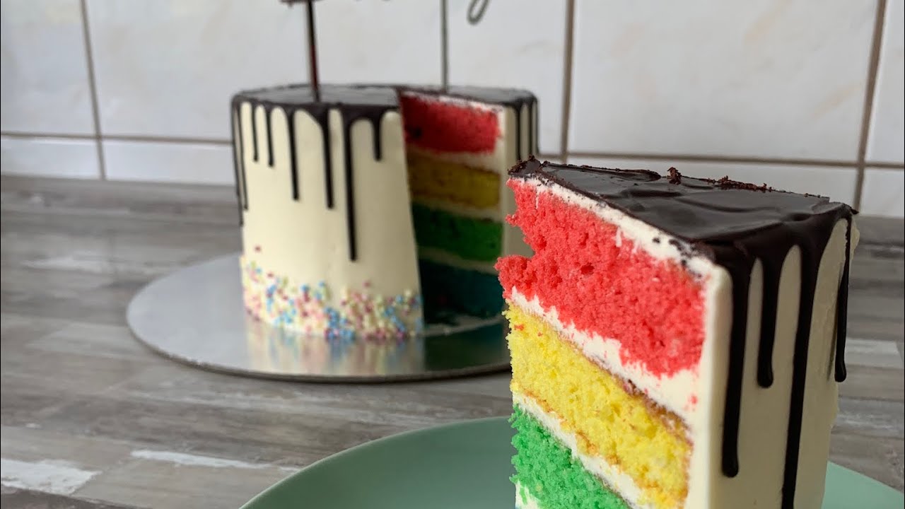Birthday Cake II Drip Cake II Regenbogentorte 🌈🎂
