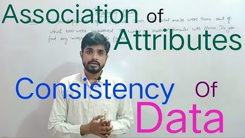 #Associationofattributes#Statistics#Consistencyofdata#attributes by | Shan Sir SP |