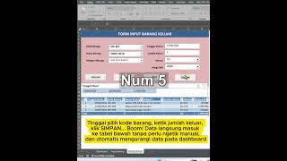 Upgrade Dashboard Inventory Excel Jadi Otomatis! 🚀 #ExcelShorts #CodingVBA #inventorysystems