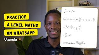 Practice A-Level Maths on WhatsApp — Instant Marking & Full Workings | Uganda 🇺🇬 UACE (S5 & S6) screenshot 3
