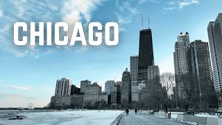 Chicago Frozen Lakefront Trail – 4K Walking Experience