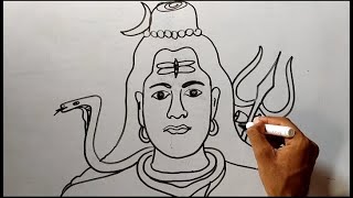 Shiv ji ka Chitra kaise Banaye How to Draw Lord Shiva easy Steps