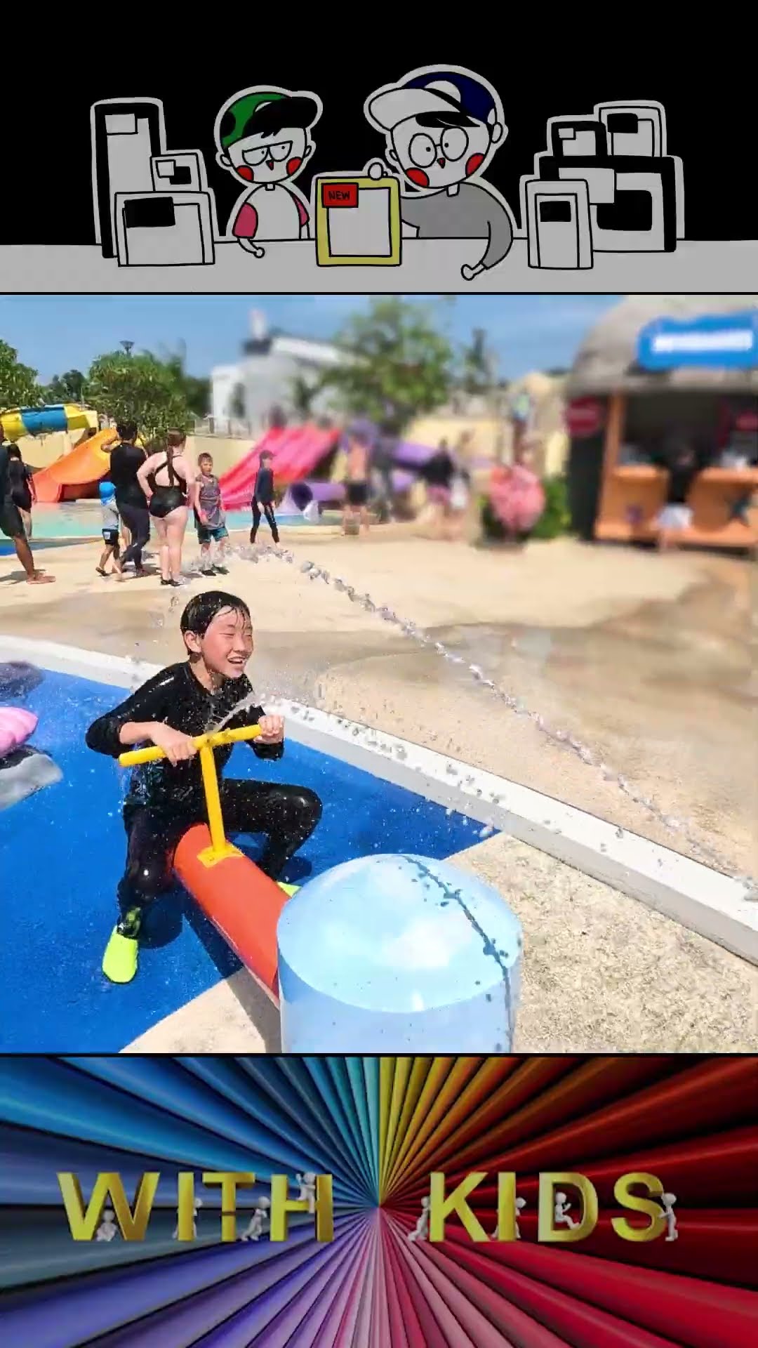 Water Park Family Trip with Kids Fun Activity #shorts