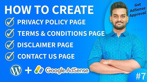 How to Create Privacy Policy, Terms & Conditions, Disclaimer, Contact Us For Website in Tamil