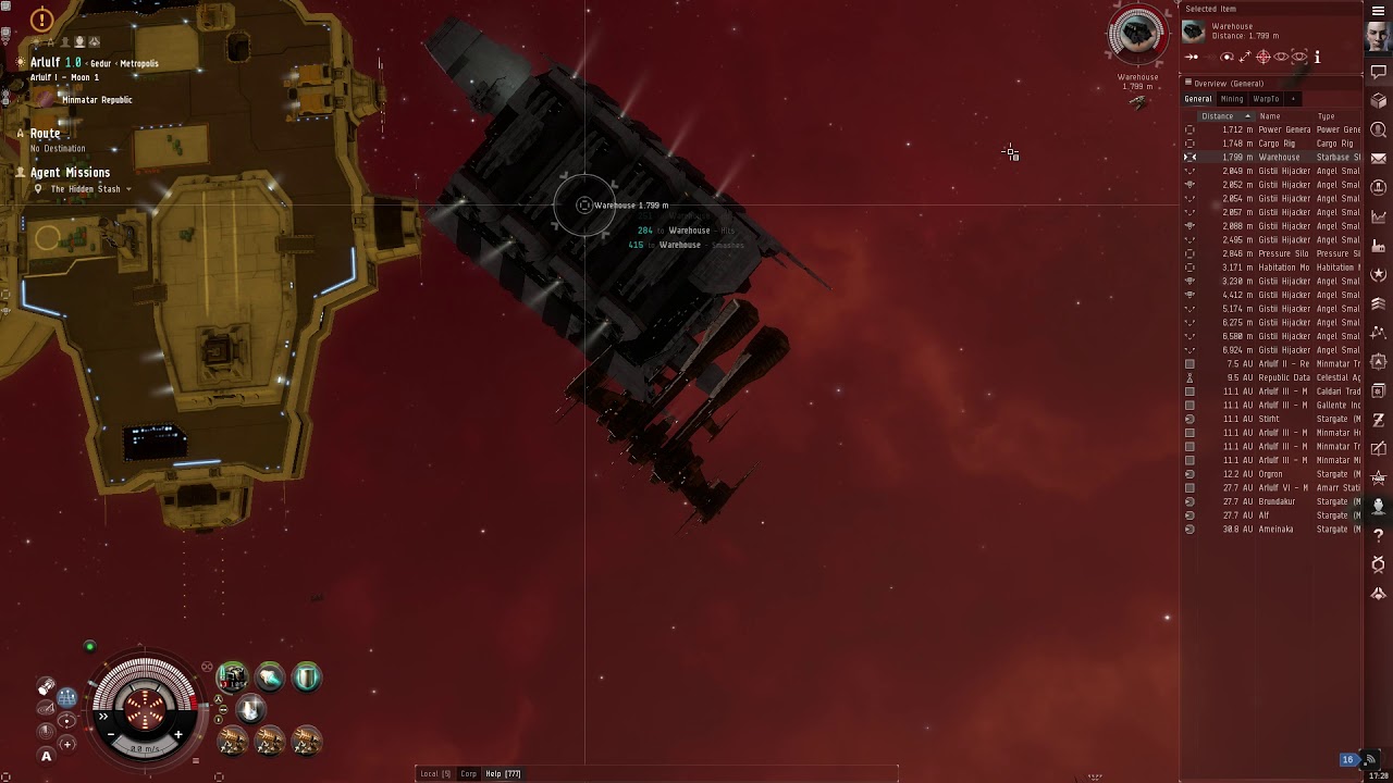 EVE Online The Hidden Stash Level 1 Mission Angel Cartel YouTube