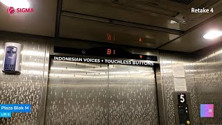 GoldStar (mod by Sigma) Elevators with Indonesian Voiceovers + Touchless Buttons - Plaza Blok M