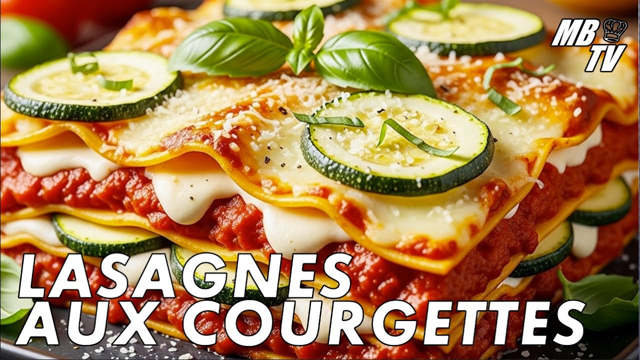 LASAGNES AUX COURGETTES : Recette Facile & Crémeuse (Sauce Tomate & Béchamel)