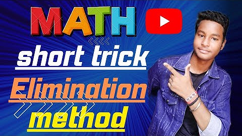 How to Elimination method short trick 2022 | विलोपन विधि से कैसे हल करें #instant #math #study