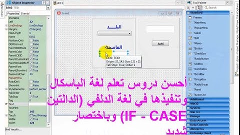 تعلم لغة الباسكال وتنفيذها في لغة الدلفي( الدالتين IF   CASE)