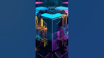 Transcending Shapes: AI-Generated Animation & Soundtrack - Cube to Pyramid Transformation #shorts