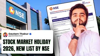 Stock Market Holidays 2026 | NSE Published Holidays List for Next Year 2026 | Gautam Thakur 