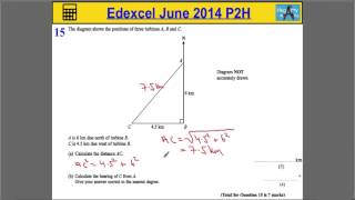 Edexcel Maths P2 June 2014 Higher Q15