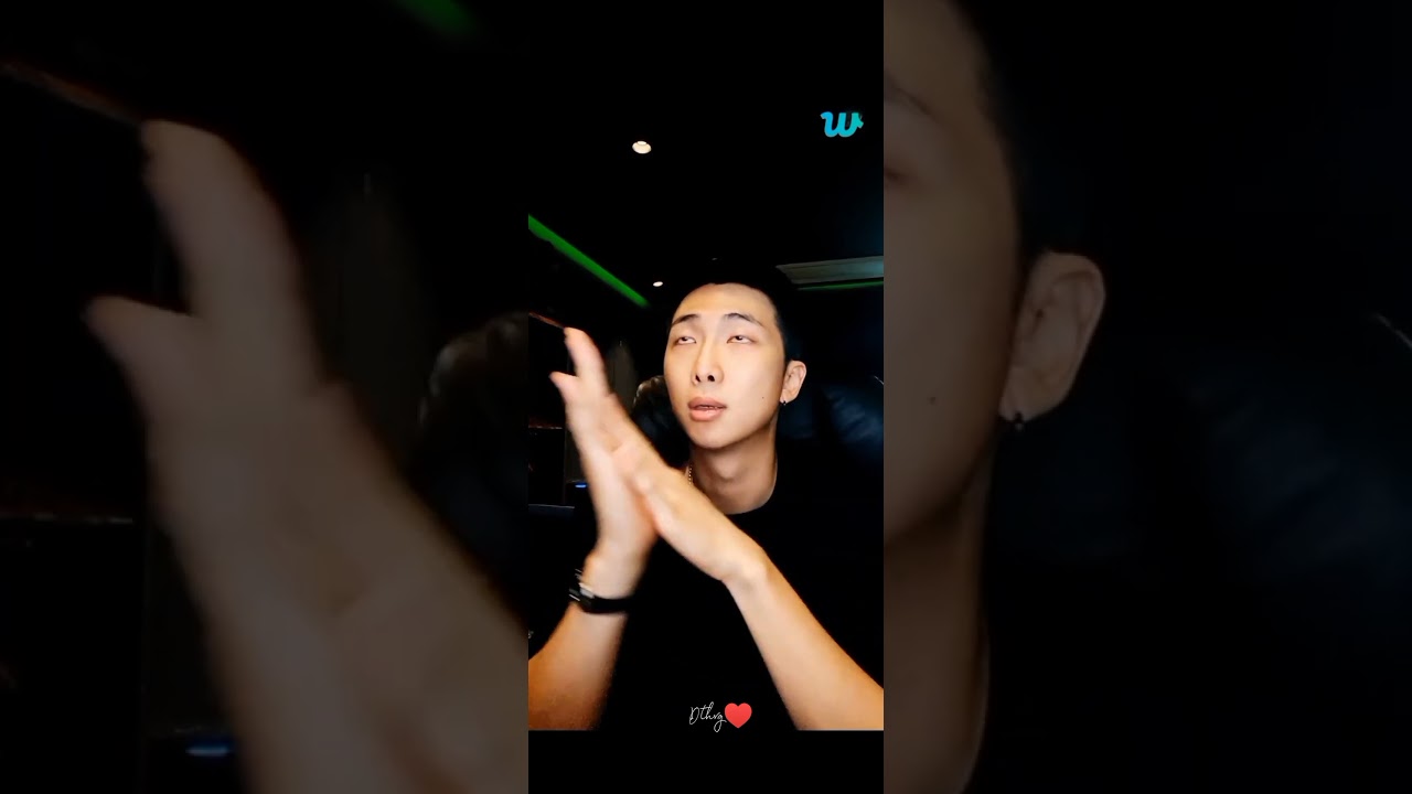 RM causally singing SEVEN and lastly saying shit happens everytime just live your life💜✨