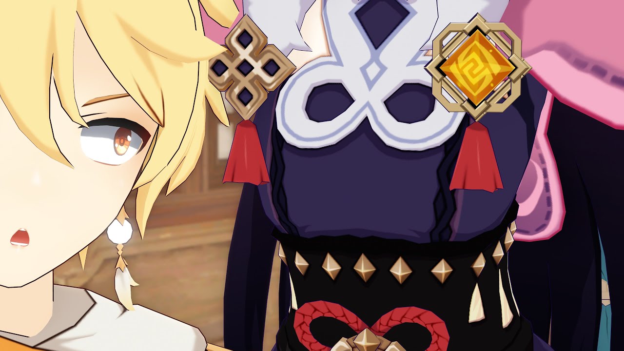 Aether, my eyes are up here... (Yun Jin)