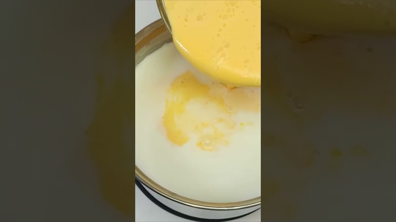 Pour the yolk into boiling milk❗   I don't buy it in the store anymore  Only 3 ingredients  only
