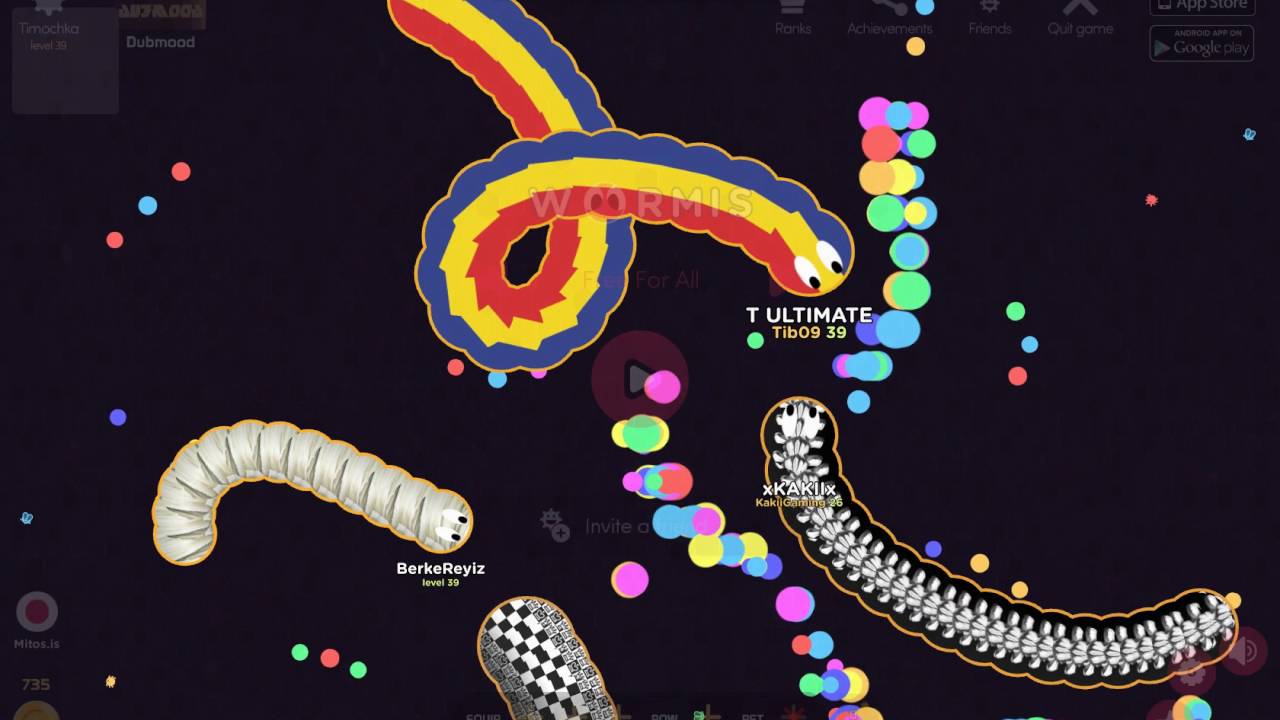 Идем в топ. 3500 массы в  Worm.is:The Game