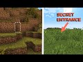 MINECRAFT - Two Simple Ways How to Build a Redstone Secret Entrances - Tutorial