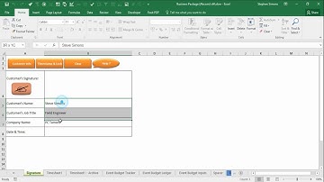 Excel electronic signature software capture.