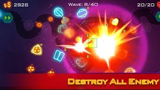 Tower Defense Geometry War - Amazing Lighting Game Level 1 and 2 screenshot 4