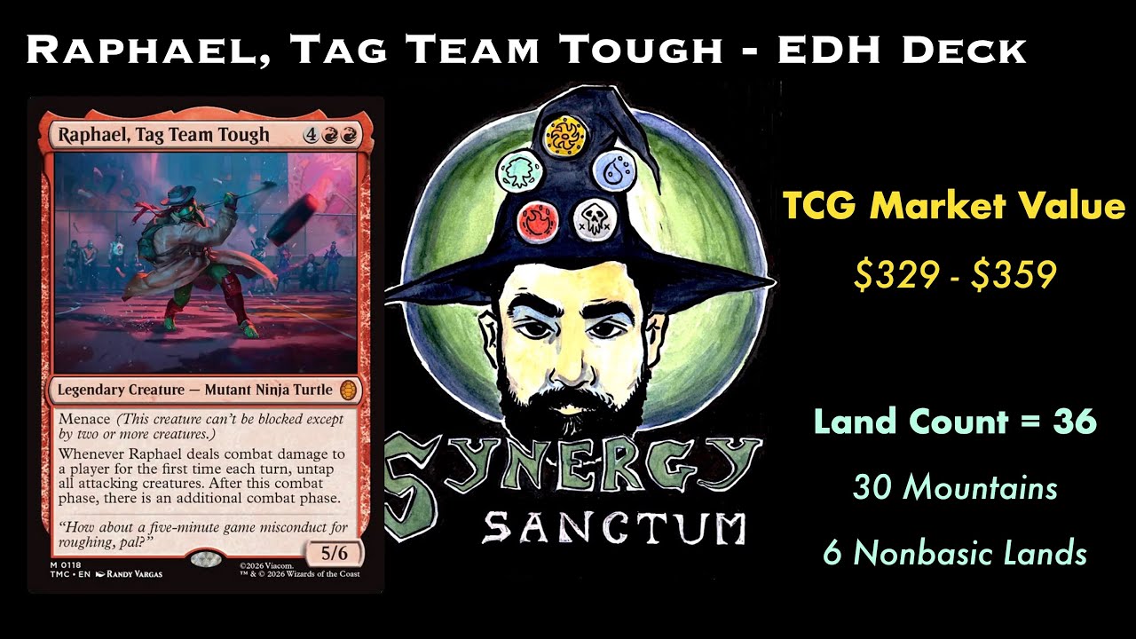 MTG x TMNT - Рафаэль, Tag Team Tough - EDH Extra Combat Deck Tech