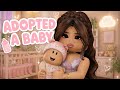 Adopting OUR NEW BABY|Bloxburg Roleplay|