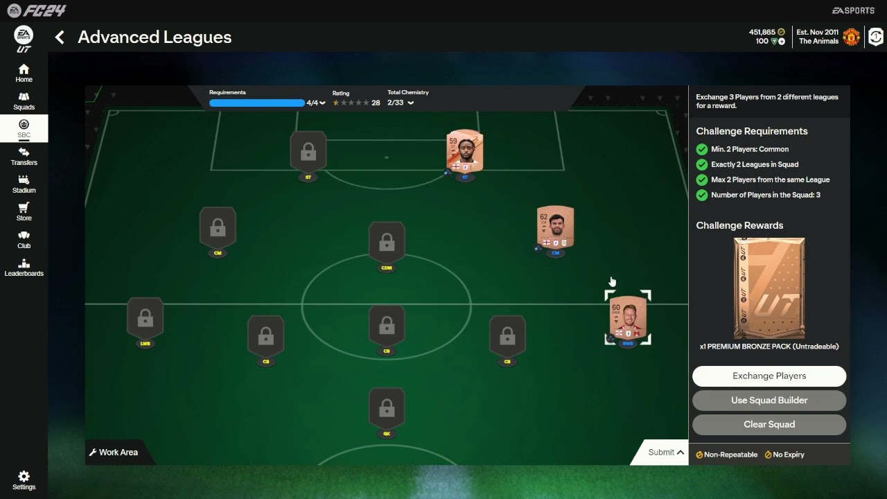 Foundations III SBC Solution - Advanced Leagues - EA Sports FC 24
