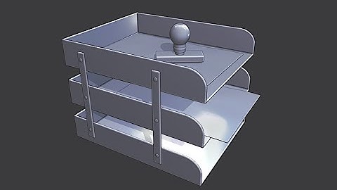 BLENDER 2.8: Modeling a Subway Scene: Part 22 (Paper Holder/Ink Stamper)