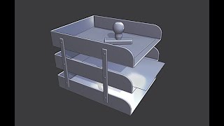 BLENDER 2.8: Modeling a Subway Scene: Part 22 (Paper Holder/Ink Stamper)