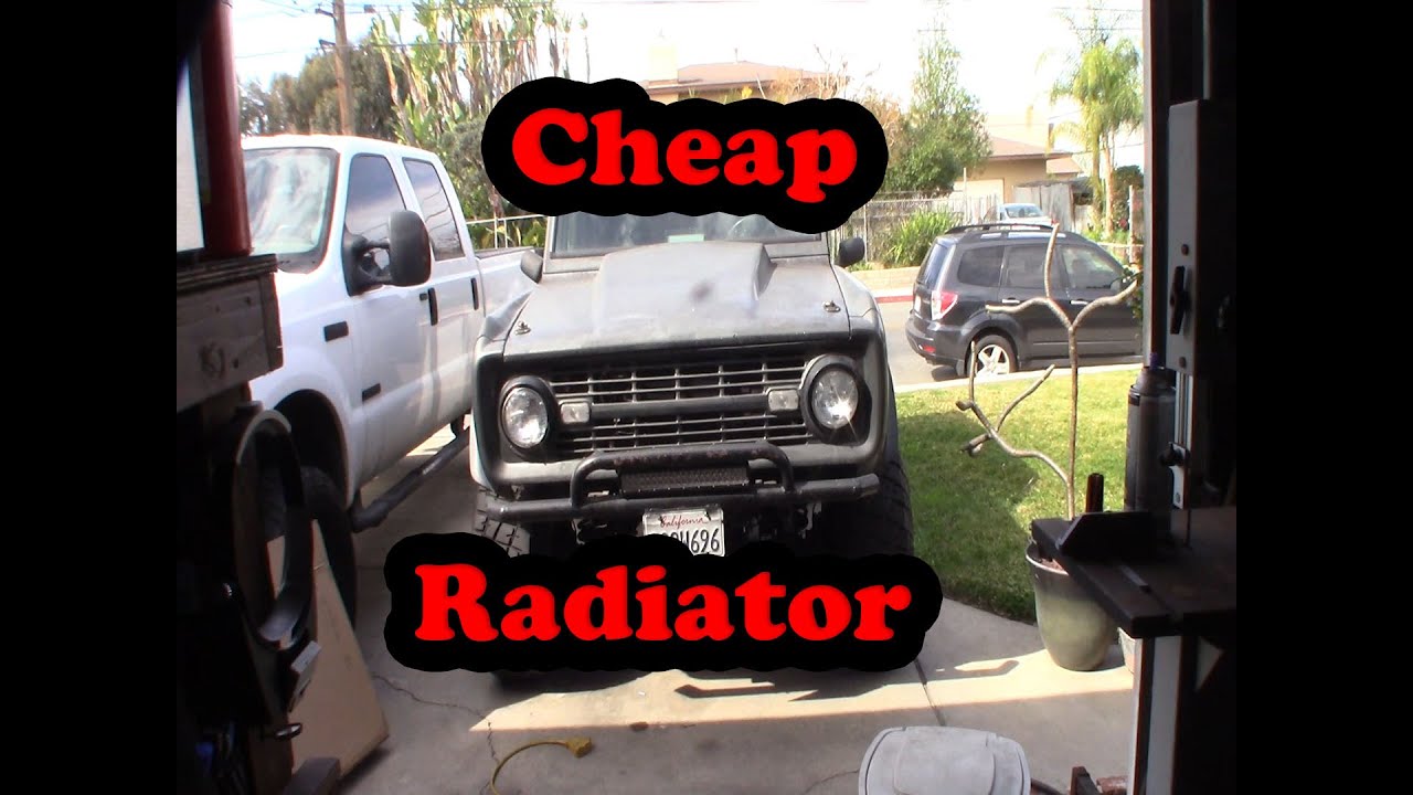Early Bronco Aluminum Radiator replacement and 4 core mount upgrade