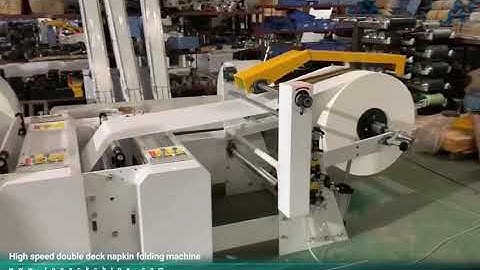 High speed double deck napkin folding machine, napkin folder, napkin making machine