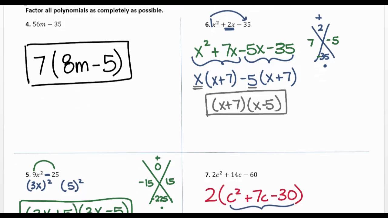 algebra-1-factoring-review-youtube