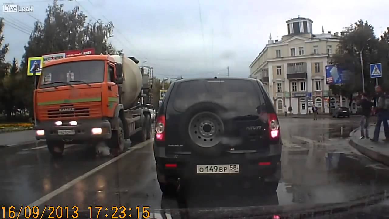 Камаз задавил пешехода