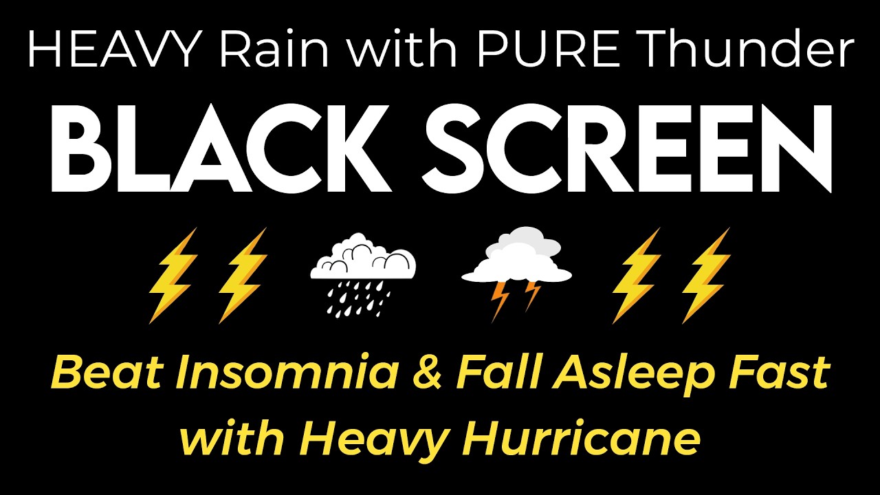 Победите бессонницу и быстро засните под сильным ураганом, проливными дождями и интенсивными грозами