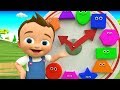 Colors & Shapes for Children to Learn with Little Baby Fun Play Clock Toy Shapes 3D Kids Educational