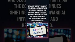 📉 Meta's massive pivot to AI: 8,000 jobs on the line despite record revenues.  #Meta #shorts #aa23